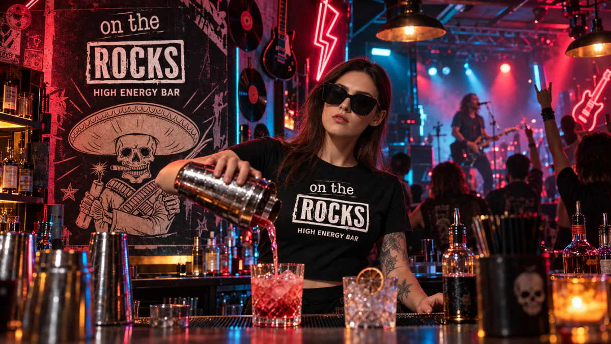 On the Rocks — бар с живой музыкой и фирменной вывеской