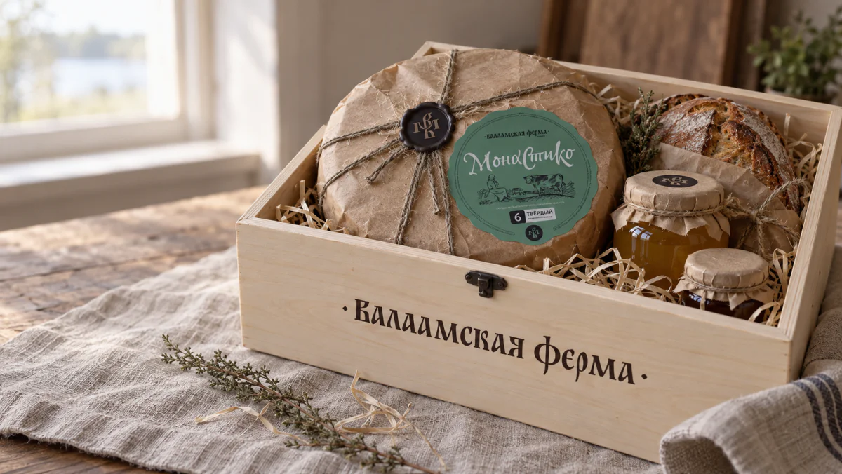 Валаамская ферма — подарочный набор с сыром Монастико